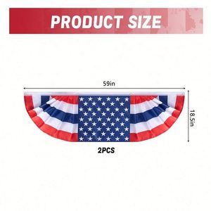 Banderines Patrióticos Americanos en Oferta, Guirnaldas de Banderas para el 4 de Julio, Día de la Independencia de EE. UU., Abanico Plegable Portátil con Impresión Serigráfica - Product Image 3