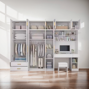 Muebles de Dormitorio Modernos de Madera, Armario Vestidor con Espejo, Armario de Dormitorio con Espejo, Armario de Madera Maciza - Product Image 4