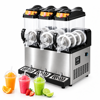 Machine à slush commerciale 3 bacs 15 litres pour boissons froides et jus, à vendre