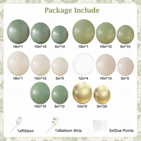 Kit d'arche de ballons vert sauge, or et blanc pour la fête de mariage, la fête prénuptiale, la fête de naissance, l'anniversaire, les fiançailles, les décorations de fête