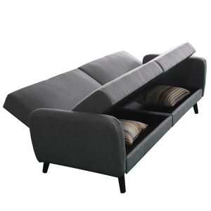 Sofá Cama Inflable de Terciopelo Moderno con Almacenamiento, Diseño Extensible y Plegable para Oficina Pequeña o Apartamento, Futón - Product Image 2