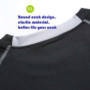 Camiseta de Compresión Personalizada de Punto, Secado Rápido, Transpirable, Ropa Deportiva para Gimnasio, Ejercicio, Fitness, Corte Regular, Diseño Liso - Product Image 3