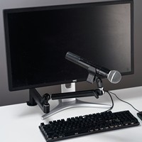 Bras de microphone pliable en métal pour studio de podcast et de streaming