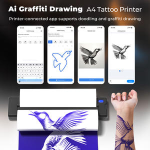 Impresora de Tatuajes Luck Jingle A4, Máquina de Transferencia Térmica Inalámbrica <span class=keywords><strong>para</strong></span> Dibujo de Graffiti con IA, <span class=keywords><strong>para</strong></span> IOS y Android, Personalizable de Fábrica - Product Image 3