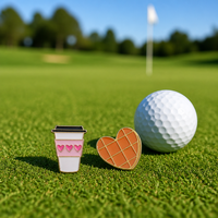 Golfbalmarker met hoedclip, gepersonaliseerde magnetische metalen gravure, cadeau voor golfer, toernooisouvenir, groothandel
