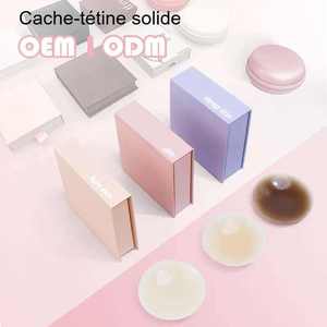 Couvre-tétons ultra-fins réutilisables avec trou, pastilles adhésives en silicone pour les seins, finition mate invisible. - Product Image 2
