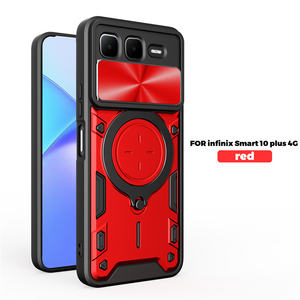 Funda Protectora Lichicase de TPU Suave y PC Rígido con Soporte Circular y Ventana Deslizante para Infinix Hot 70 <span class=keywords><strong>Smart</strong></span> 20, Accesorio para Móvil - Product Image 4