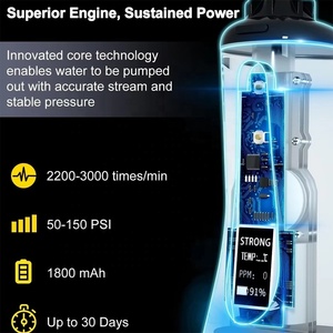 Irigator Oral tanpa kabel, 5 mode pembersih IPX 7 tahan air USB dapat diisi ulang air, <span class=keywords><strong>Flosser</strong></span> tusuk gigi untuk membersihkan gigi - Product Image 3