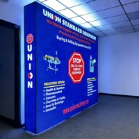 Caja de Luz LED con Retroiluminación, Fondo de Tela Tensada, Publicidad, Exhibición, Stand, Exhibición Pop-up para Ferias Comerciales