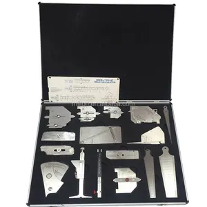 Kit de herramientas de calibre de soldadura, con funda corta tipo cono, hi-lo, prueba, regla de tubería cubital, MG-8 de inspección de soldador de cámara, 16 Uds.