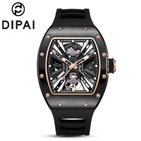 Montre mécanique automatique squelette pour homme, montre-bracelet ajourée, montre de sport et d'affaires pour homme, accepte OEM ODM, vente en gros