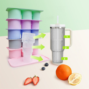 ถาดทำน้ำแข็งซิลิโคนทรงกลม ปลอดสาร BPA ขายดี พร้อมฝาปิดกันรั่ว ใช้ซ้ำได้ สีและโลโก้ปรับแต่งได้ ง่ายต่อการถอดออก - Product Image 1