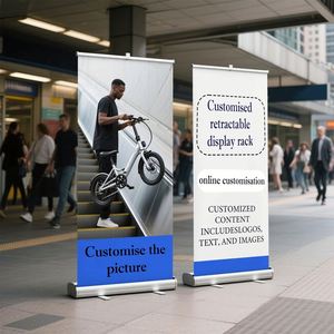 Banner Enrollable Multiusos con Impresión Personalizada de Alta Definición, Portátil y Retráctil, para Promoción Comercial, Oficina, Exposiciones y Ferias - Product Image 2