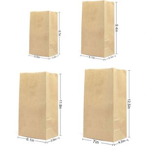 Paper Lunch <b>Bags</b> Durable Kraft Grocery <b>Bag</b> Bakery <b>Bread</b> Sandwich Shopping Party Gift Wrapping Bulk Reusable Paper Lunch <b>Bags</b> - Product Image 5