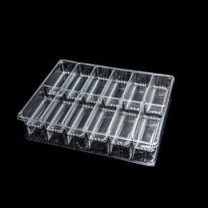 Factory Customized Disposable Food Grade PET <strong>Plastic</strong> Rectangle <strong>Dessert</strong> Slice Pastry For Sushi Cake Dumpling Packaging <strong>Trays</strong> - Product Image 4