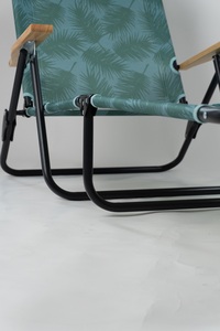2024 portatile pieghevole sedia a dondolo mobili da esterno lettino da sole Recline letto per esterni - Product Image 4