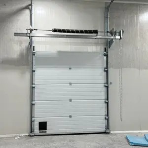 Puerta seccional de estilo europeo, puerta seccional automática de fábrica CE, enrollable