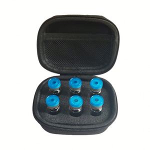 Étui de voyage portable pour flacons de peptides et d'insuline de 2 ml et 3 ml avec 6 compartiments en EVA et fermeture éclair - Product Image 1