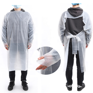 Prix bon marché jetable robe en plastique CPE avec manchon boucle de pouce manchette 35g/40g/45g - Product Image 6