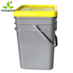 Seau carré en plastique de qualité alimentaire Innopack 20L, pack de 5 gallons - Product Image 3