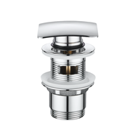 Vanne Click-Clack Design Moderne 6 cm pour Lavabo, Grand Couvercle, Siphon Pop-Up à Ouverture Rapide pour Salle de Bain G1-1/4 Pouce