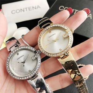 Montre élégante pour femme en alliage de luxe avec bracelet en acier rose et mouvement à quartz - Montre de dessin animé - Product Image 6
