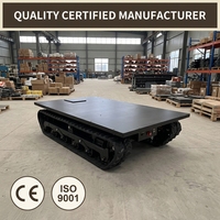 Châssis à chenilles électrique de 2 tonnes avec chenilles en caoutchouc et moteur brushless 48V pour plateforme robotique tout-terrain, personnalisable OEM