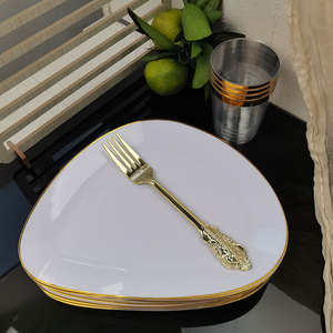 Vaisselle de table en gros Assiettes rondes en verre de 13 pouces Assiettes de présentation assiettes en verre décoratives pour mariage - Product Image 4