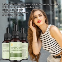 JULONG OEM/ODM Marque Privée Huile Capillaire 100% Naturelle Romarin Menthe Fortifiante Cuir Chevelu Élixir de Croissance Capillaire Romarin Menthe