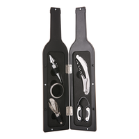 Coffret cadeau ouvre-bouteille 5 en 1, étui de rangement en forme de bouteille de vin, kit d'outils de bar pour mariage, cadeau de promotion pour l'inauguration d'une maison