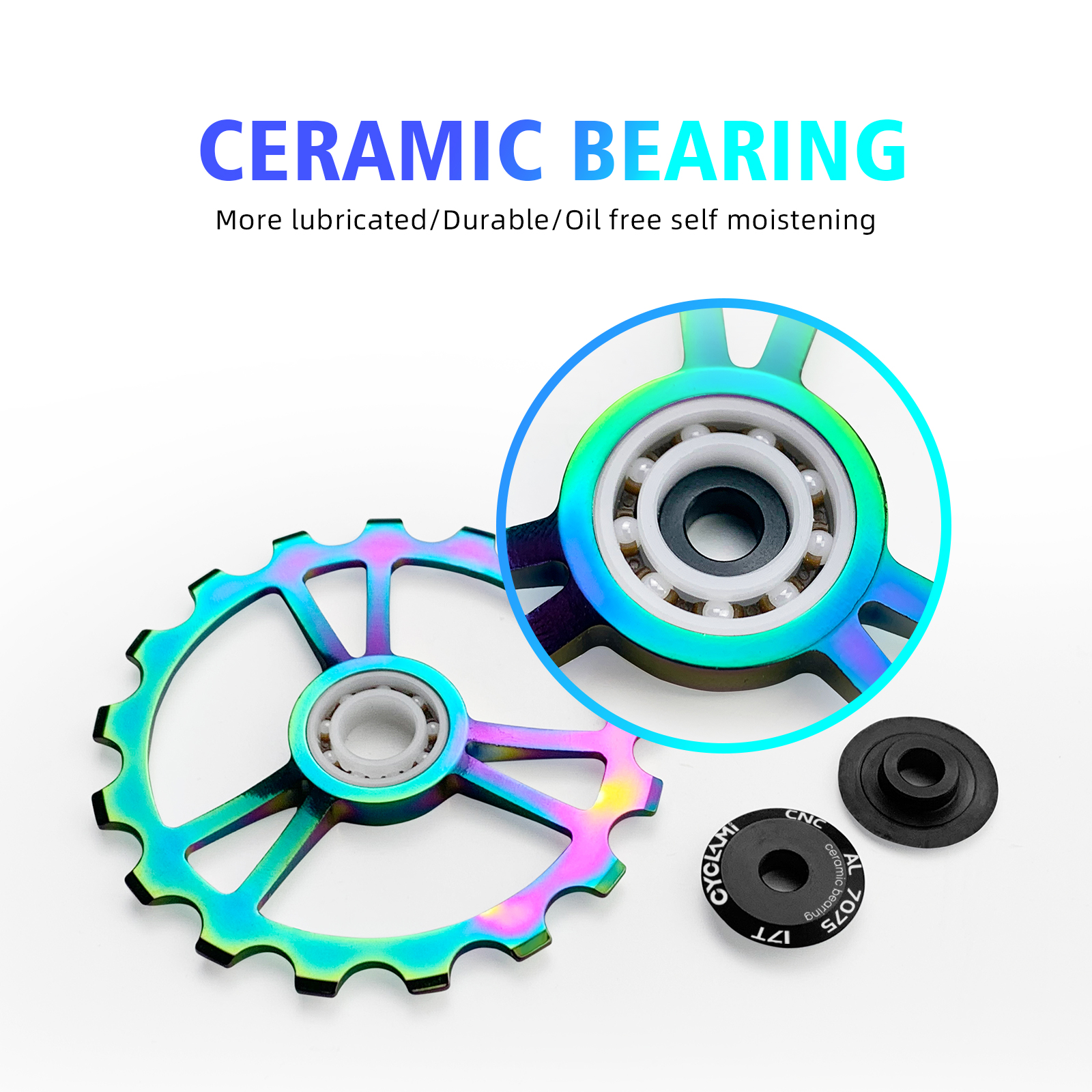 Ceramic Oversized Bearing Pulley Wheel for Bicycle Derailleur