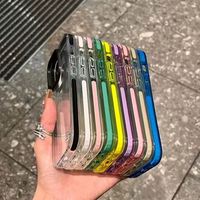 Coque de téléphone transparente de luxe pour iPhone 16 15 14 13 12 11 Pro Max X Xs Max XR Housse en TPU souple transparente antichoc