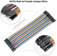 Fils de cavalier Dupont 1P à 40P pas de 2.54mm mâle à femelle câble ruban faisceau de câbles plats pour planche à pain Arduino DIY Electronics