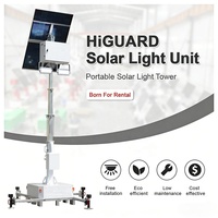 Tour d'éclairage solaire portable 36000lm à haute luminosité, éclairage LED hors réseau avec 4 pieds extensibles pour l'éclairage extérieur