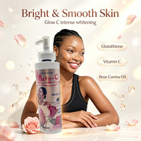 Lotion corporelle éclaircissante OEM au glutathion et à la vitamine C, atténue les imperfections, unifie le teint, hydratation intense pour peaux africaines