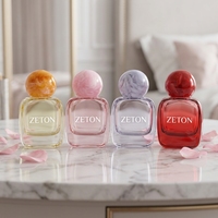 Botol Semprot Parfum Kaca Borosilikat Isi Ulang Grosir dengan Sablon 30/50/80/100ml Pompa Semprot Silinder Persegi Bermotif Marmer
