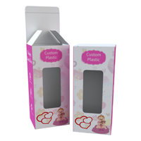 Boîtes d'emballage en plastique personnalisées pour sucette de bébé Boîte de papier biberon jetable pour biberon de bébé Boîtes en papier avec fenêtre