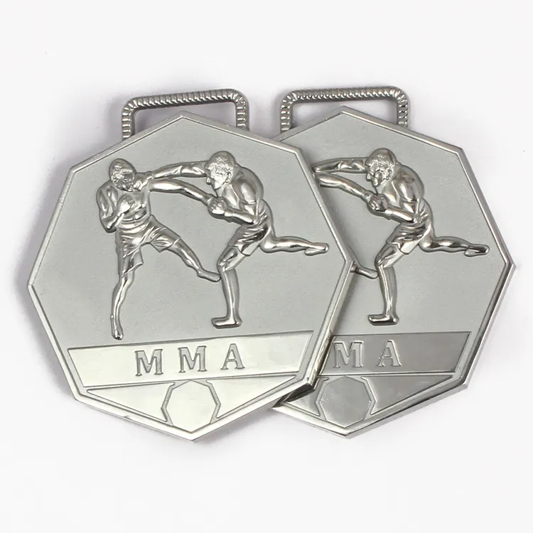 Médaille de sport de boxe MMA en métal 3D en alliage de Zinc, personnalisé, bon marché