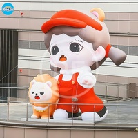 Modèle de poupée gonflable de dessin animé personnalisé de conception 3D gratuite avec des personnages gonflables de mascotte de lion annonçant des objets gonflables à vendre