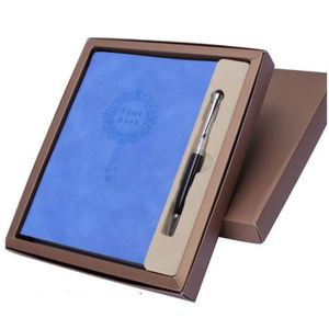 Customized Printing Business Luxury Faux Leather Notebook Gift Set A5 <b>Journal</b> Box Gift Sets Diary Notebook With Pen - Product Image 1