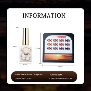 ZRKGEL Usine OEM/ODM – Kit de vernis à ongles gel œil de chat 12 couleurs pour l'automne, marque <span class=keywords><strong>privée</strong></span>, haute pigmentation, magnétique, UV/LED – Fournisseur de gels à ongles - Product Image 6