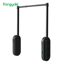 Kangyale Séchoir motorisé électrique Tige de cintre réglable Garde-robe vêtements Lève-garde-robe électrique