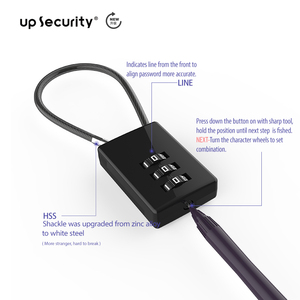 Cáp Thép Khóa Nhỏ Hành Lý Khóa Mini Xe Đạp Mũ Bảo Hiểm Keyless Kết Hợp Ổ Khóa - Product Image 5