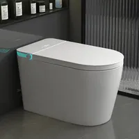 Toilette intelligente moderne de luxe de haute qualité Ouverture et fermeture automatiques Forme de la cuvette S-Trap Télécommande incluse Salle de bain à domicile