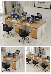 Poste de travail modulaire de bureau moderne, mobilier de bureau pour le personnel, en forme de L, modulaire, cubique, pour 2, 4, 6, 8 personnes, pour immeuble de bureaux - Product Image 5
