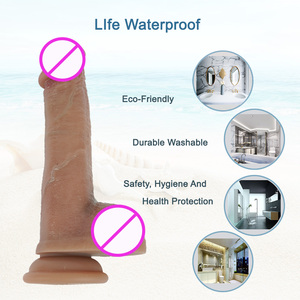Toptan 20cm yetişkin oyuncaklar ile gerçek cilt Penis gerçekçi büyük yapay Penis kadın ve bayan için yüksek kaliteli hayvan Dildos - Product Image 5