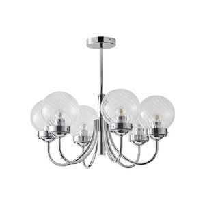 โคมไฟระย้าทรงกลมแก้วสไตล์นอร์ดิก บาวเฮาส์ วินเทจ สำหรับบ้าน ห้องนั่งเล่น ห้องรับประทานอาหาร ห้องนอน หรืออพาร์ตเมนต์แบบลอฟท์ - Product Image 3