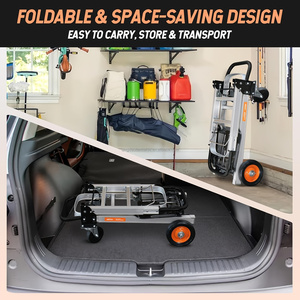 TIANHAIDA 3 in 1 Troli Lipat Aluminium Tugas Berat yang Dapat Diubah Menjadi Gerobak Dorong dengan Roda Tiup dan Pegangan Ergonomis untuk Konstruksi - Product Image 6