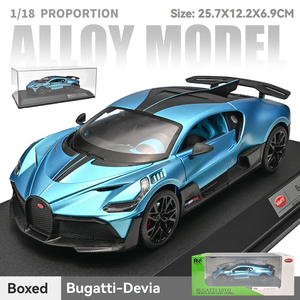 Modèle de <span class=keywords><strong>voiture</strong></span> de sport Bugatti Devia en alliage moulé sous pression 1:18, jouet pour enfants, son et lumière, décoration d'intérieur, objet de collection - Product Image 5