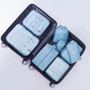 Meilleures ventes : Ensemble de 9 sacs de rangement de voyage modernes et personnalisables, grande capacité, cubes de rangement pour bagages - Product Image 2